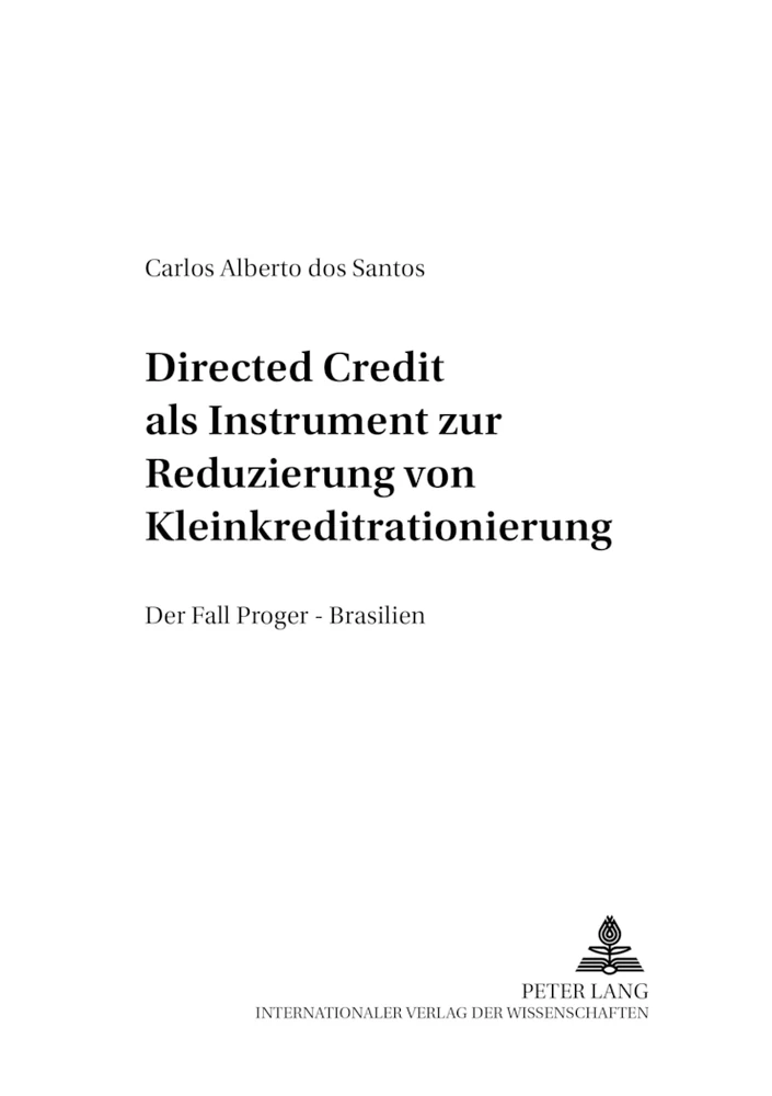 Titel: Directed Credit als Instrument zur Reduzierung von Kleinkreditrationierung?