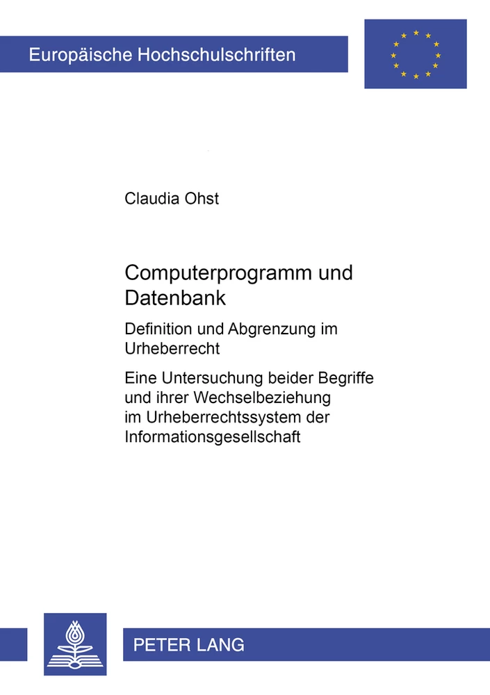 Title: Computerprogramm und Datenbank