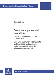 Titel: Computerprogramm und Datenbank