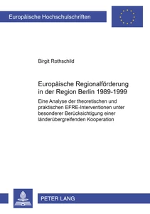 Title: Europäische Regionalförderung in der Region Berlin 1989–1999
