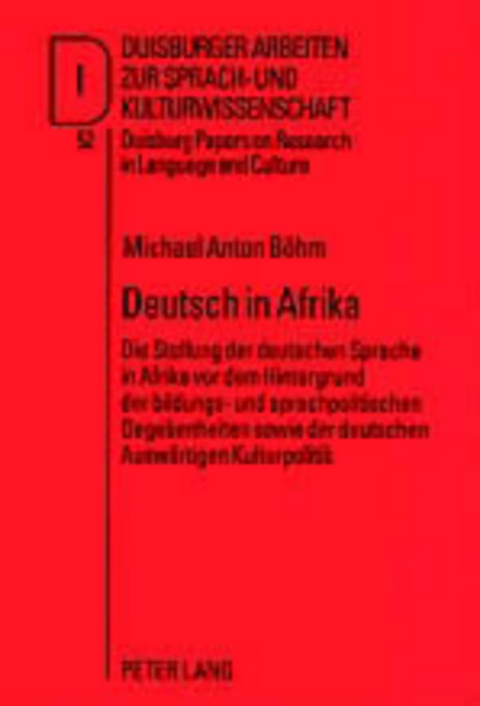 Titel: Deutsch in Afrika