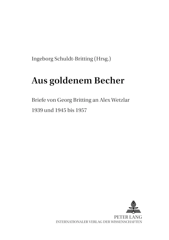 Title: «Aus goldenem Becher»