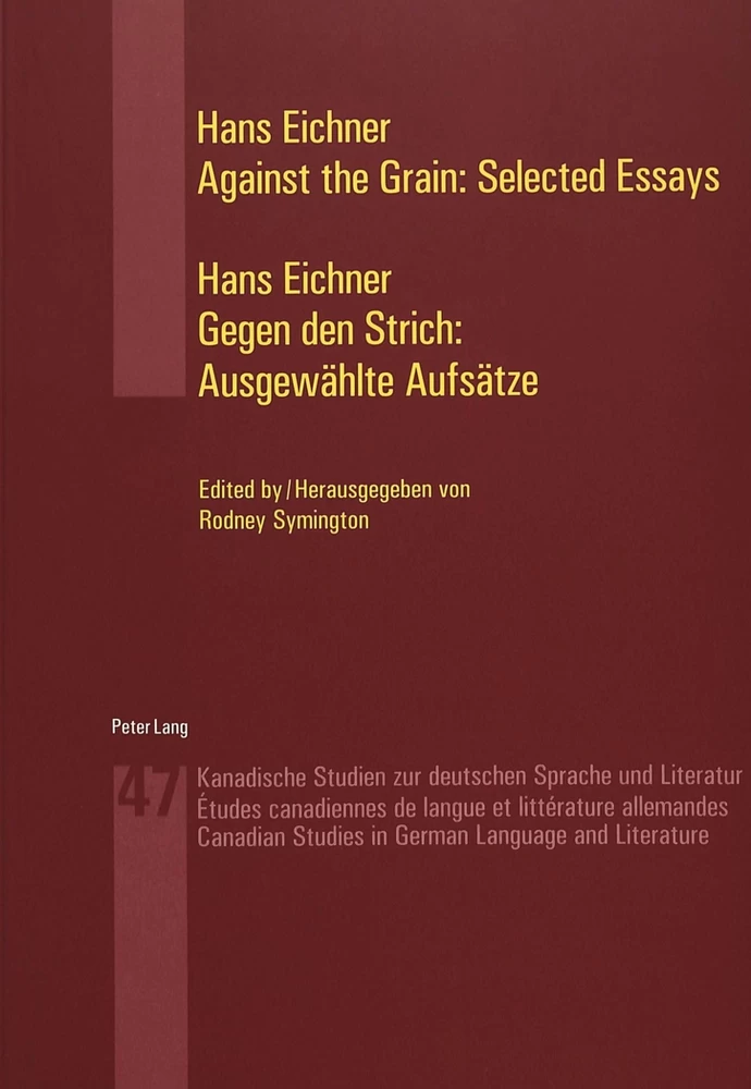 Titel: Against the Grain: Selected Essays- Gegen den Strich: Ausgewählte Aufsätze
