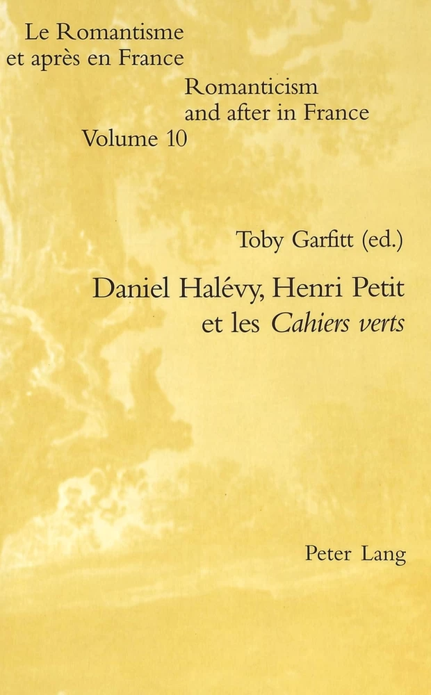 Titre: Daniel Halévy, Henri Petit, et les Cahiers verts