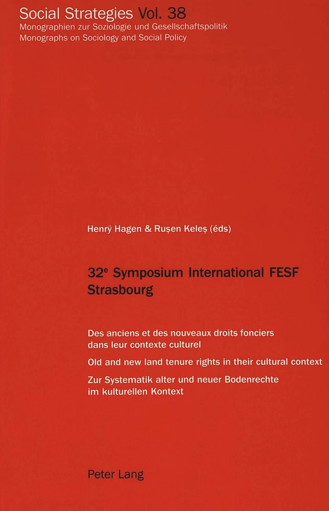 Titel: 32 e  Symposium International FESF Strasbourg