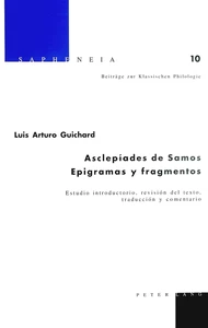 Title: Asclepíades de Samos. Epigramas y fragmentos