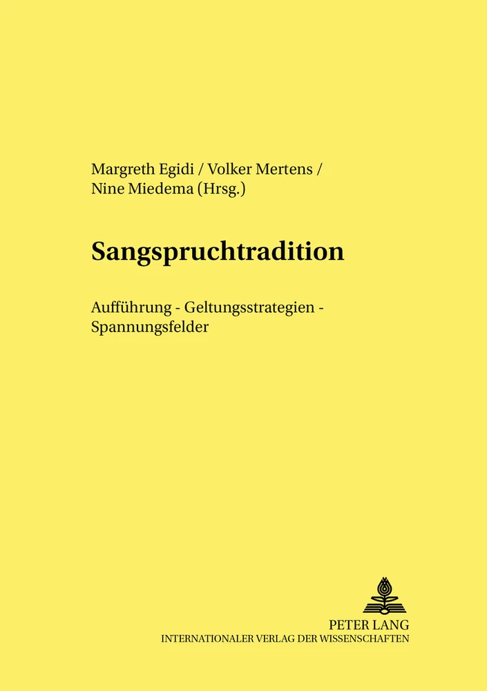 Title: Sangspruchtradition