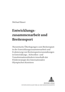 Title: Entwicklungszusammenarbeit und Breitensport
