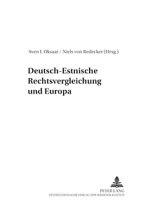 Titel: Deutsch-Estnische Rechtsvergleichung und Europa