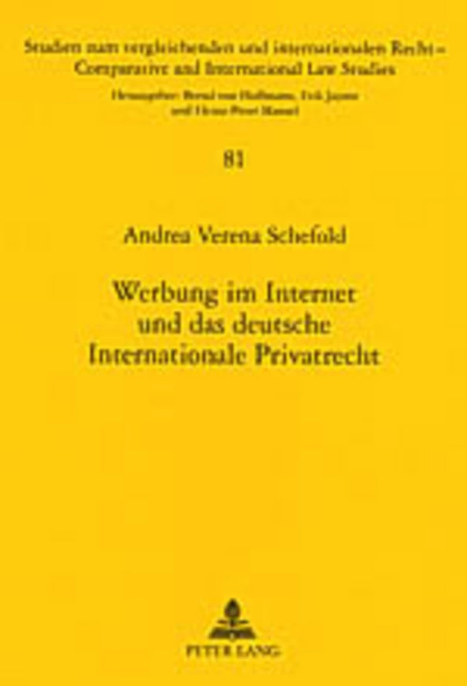 Title: Werbung im Internet und das deutsche Internationale Privatrecht