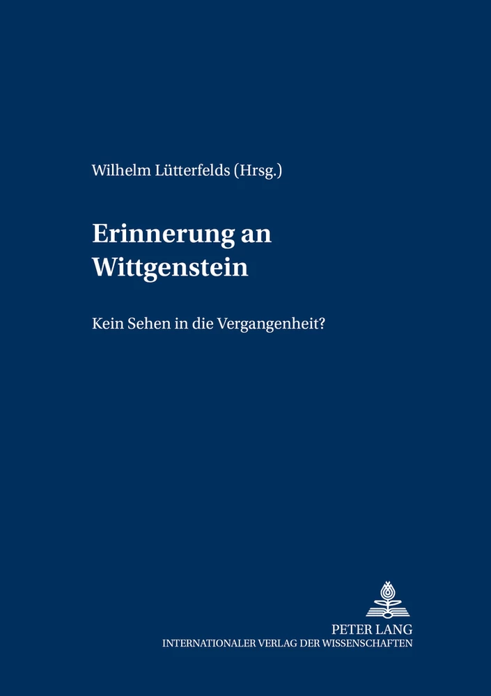 Titel: Erinnerung an Wittgenstein