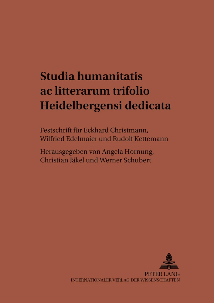Titel: Studia Humanitatis ac Litterarum Trifolio Heidelbergensi dedicata