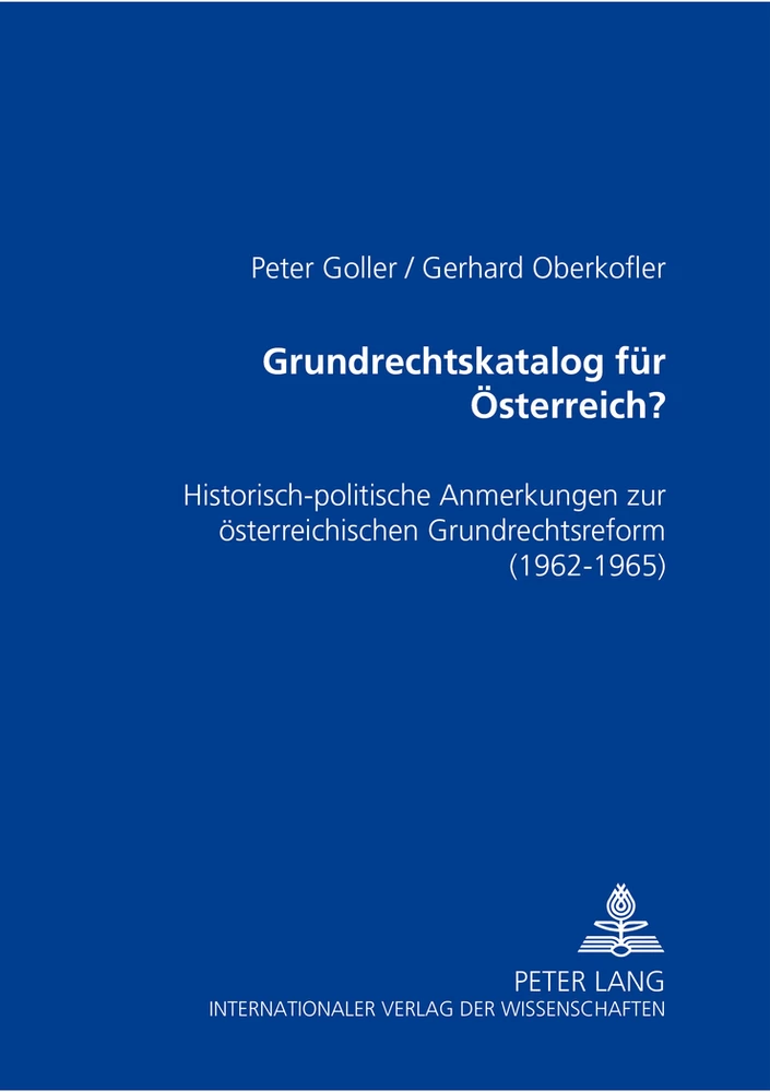 Titel: Grundrechtskatalog für Österreich?