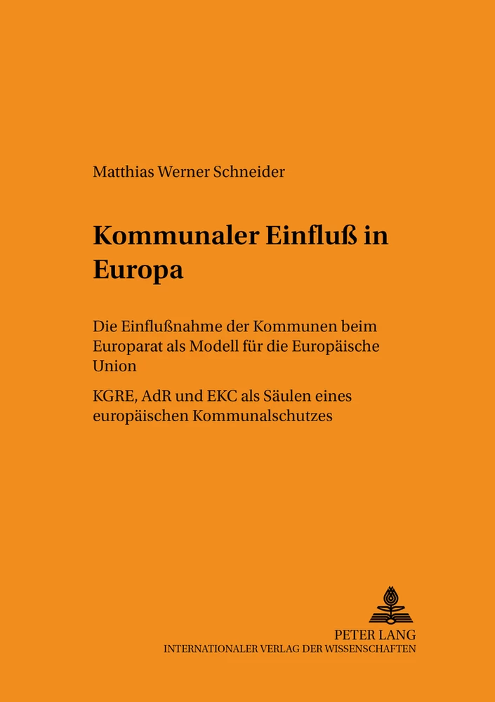 Titel: Kommunaler Einfluß in Europa