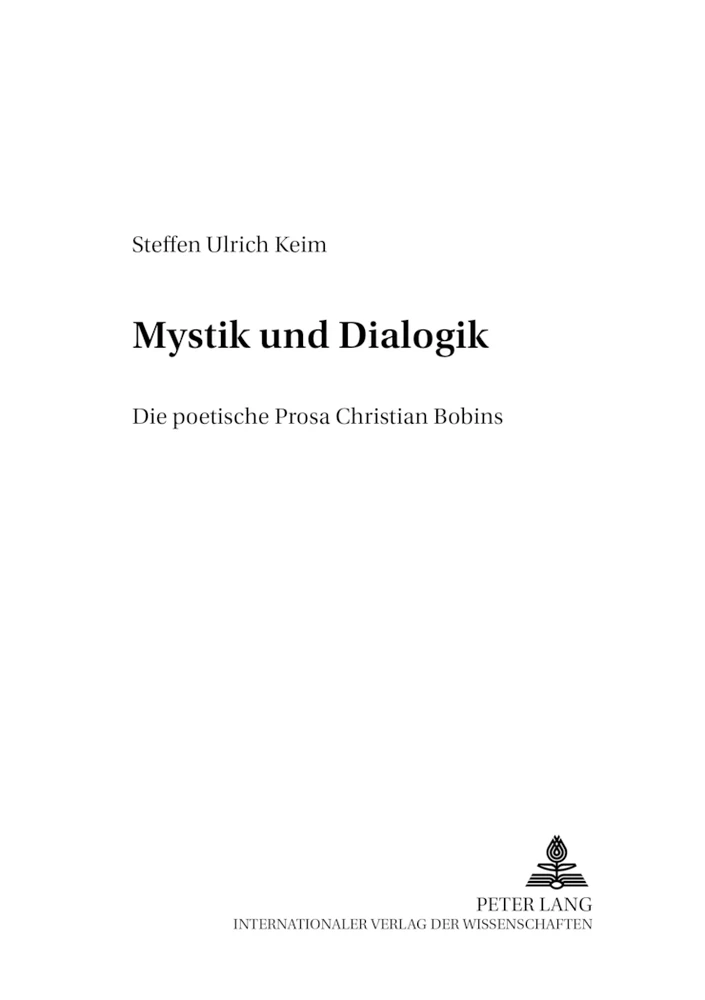 Titel: Zwischen Mystik und Dialogik