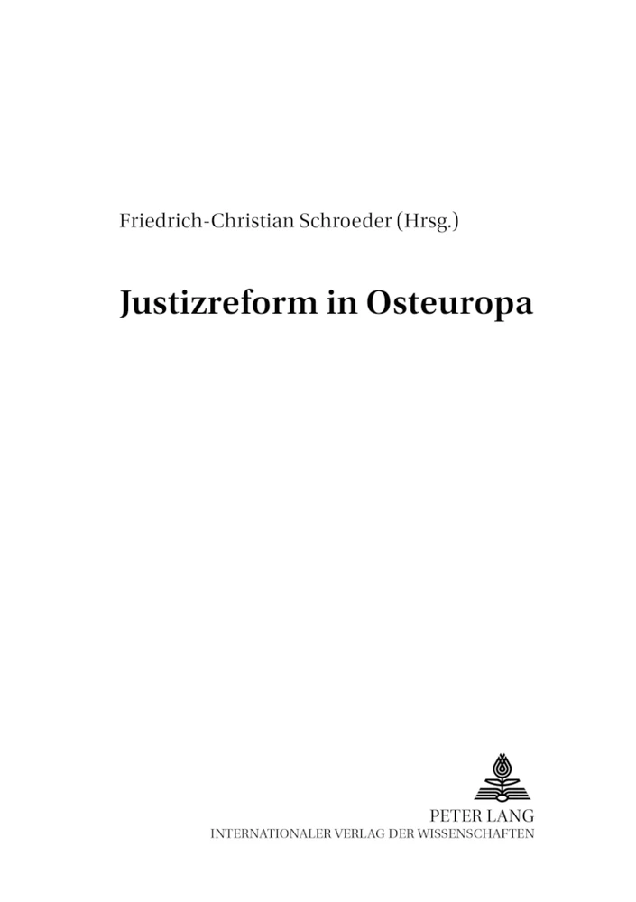 Titel: Justizreform in Osteuropa