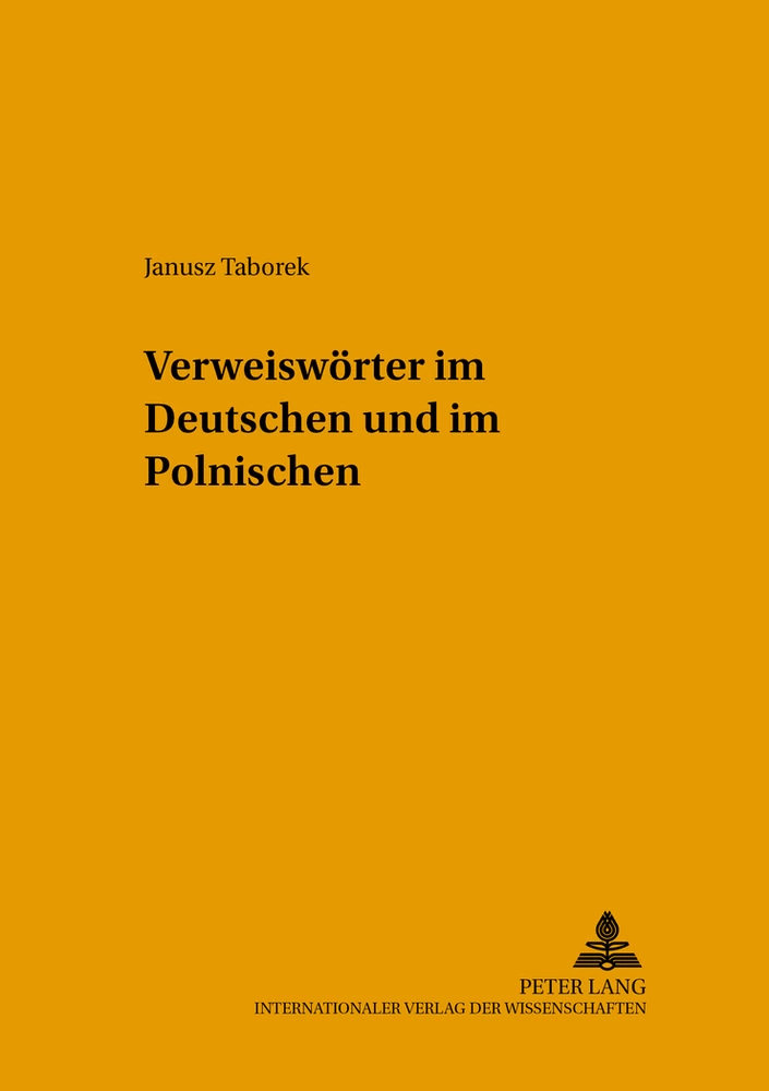Titel: Verweiswörter im Deutschen und im Polnischen