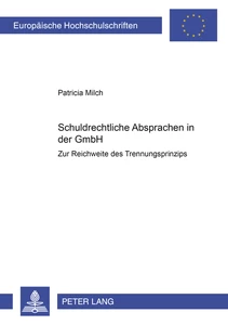 Title: Schuldrechtliche Absprachen in der GmbH