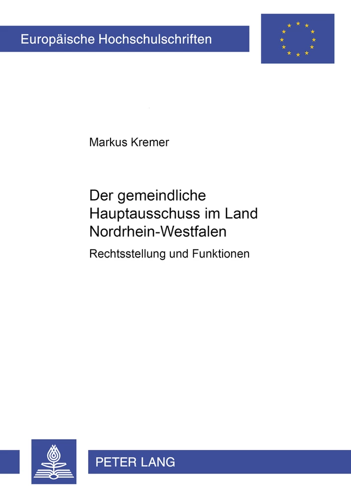 Titel: Der gemeindliche Hauptausschuss im Land Nordrhein-Westfalen