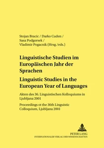 Title: Linguistische Studien im Europäischen Jahr der Sprachen / Linguistic Studies in the European Year of Languages