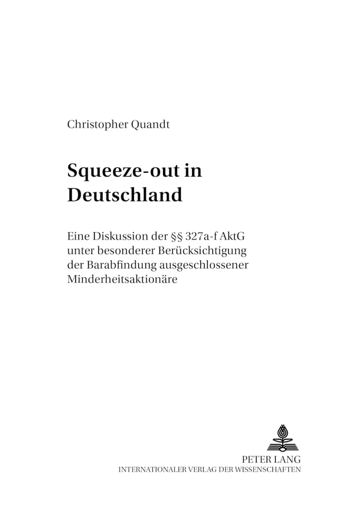 Title: Squeeze-out in Deutschland