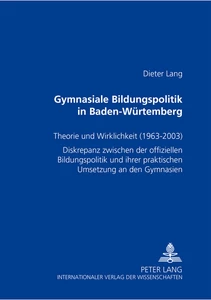 Title: Gymnasiale Bildungspolitik in Baden-Württemberg