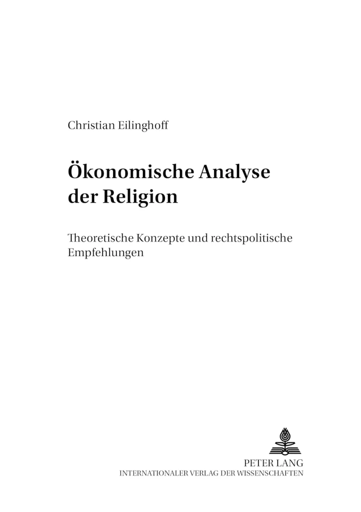 Titel: Ökonomische Analyse der Religion