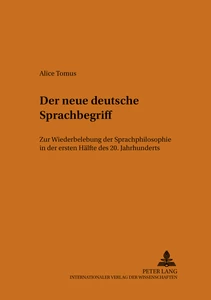 Title: Der neue deutsche Sprachbegriff