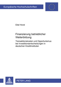 Title: Finanzierung betrieblicher Weiterbildung