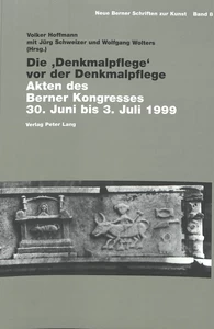 Title: Die ‘Denkmalpflege’ vor der Denkmalpflege