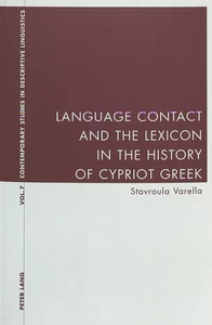 Title: Language Contact and the Lexicon in the History of Cypriot Greek