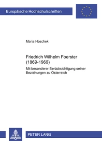 Titel: Friedrich Wilhelm Foerster (1869-1966)