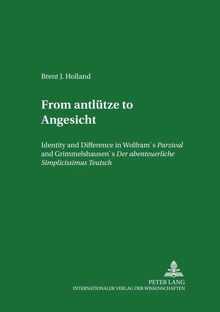 Title: From «antlütze» to «Angesicht»