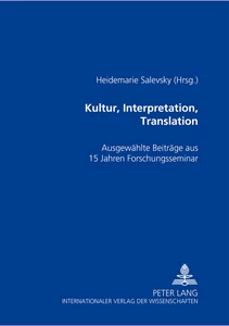 Title: Kultur, Interpretation, Translation