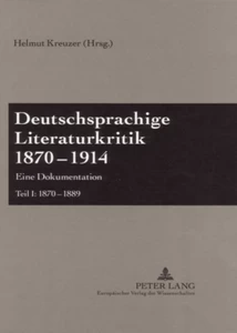 Title: Deutschsprachige Literaturkritik 1870-1914