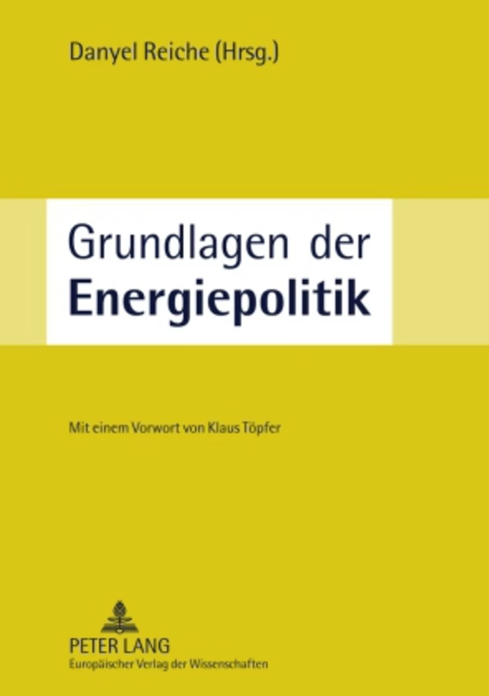 Titel: Grundlagen der Energiepolitik