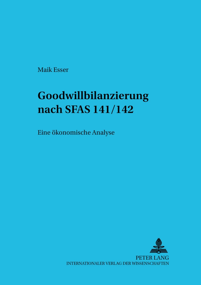 Title: Goodwillbilanzierung nach SFAS 141/142