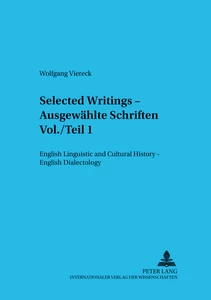 Title: Selected Writings – Ausgewählte Schriften Vol./Teil 1