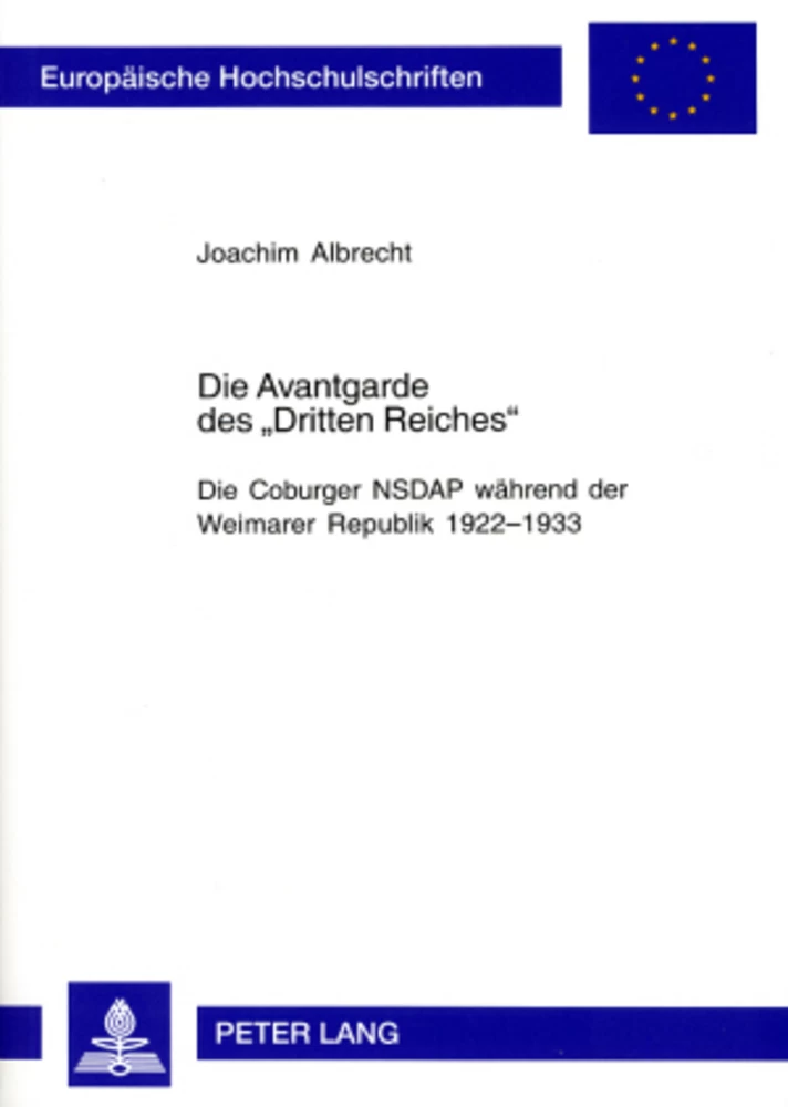 Titel: Die Avantgarde des «Dritten Reiches»