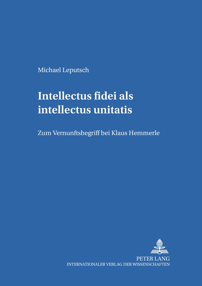 Titel: Intellectus fidei als intellectus unitatis