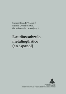 Title: Estudios sobre lo metalingüístico (en español)