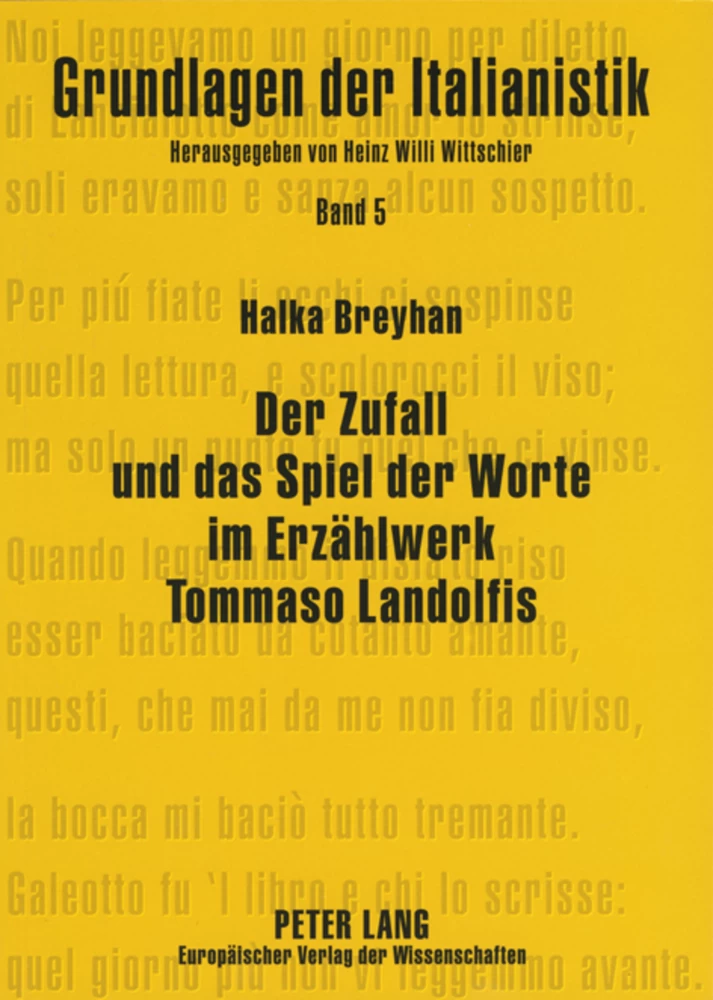 Titel: Der Zufall und das Spiel der Worte im Erzählwerk Tommaso Landolfis