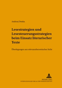 Title: Lesestrategien und Lesesteuerungsstrategien beim Einsatz literarischer Texte im Fremdsprachenunterricht