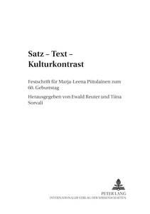 Title: Satz – Text – Kulturkontrast