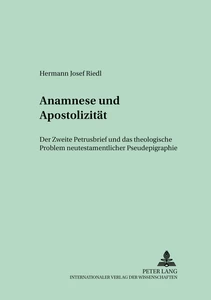 Title: Anamnese und Apostolizität