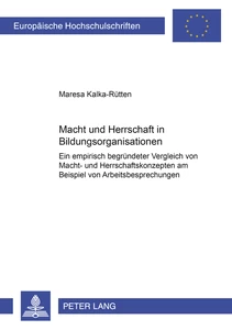 Title: Macht und Herrschaft in Bildungsorganisationen