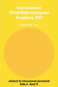 Title: Internationales Alfred-Döblin-Kolloquium Strasbourg 2003