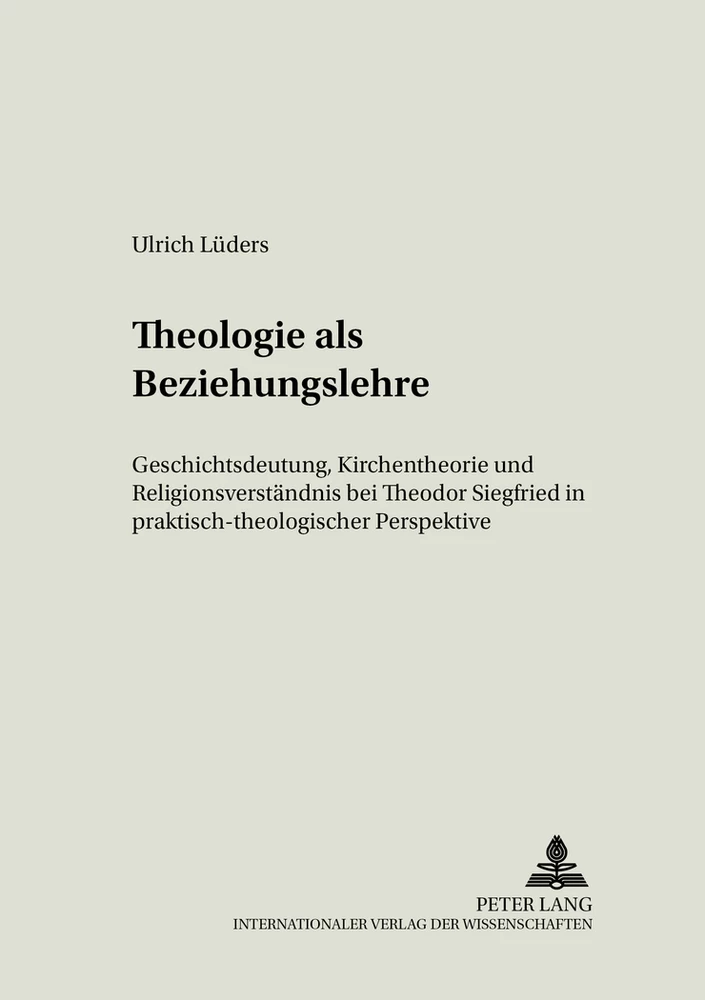 Titel: Theologie als Beziehungslehre