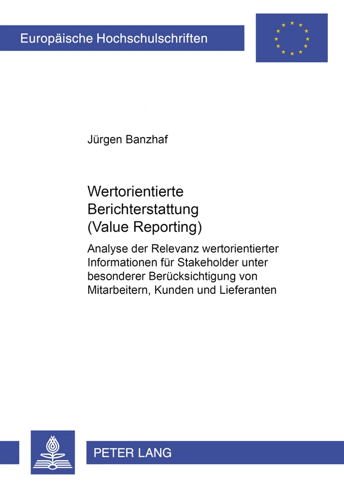 Titel: Wertorientierte Berichterstattung (Value Reporting)