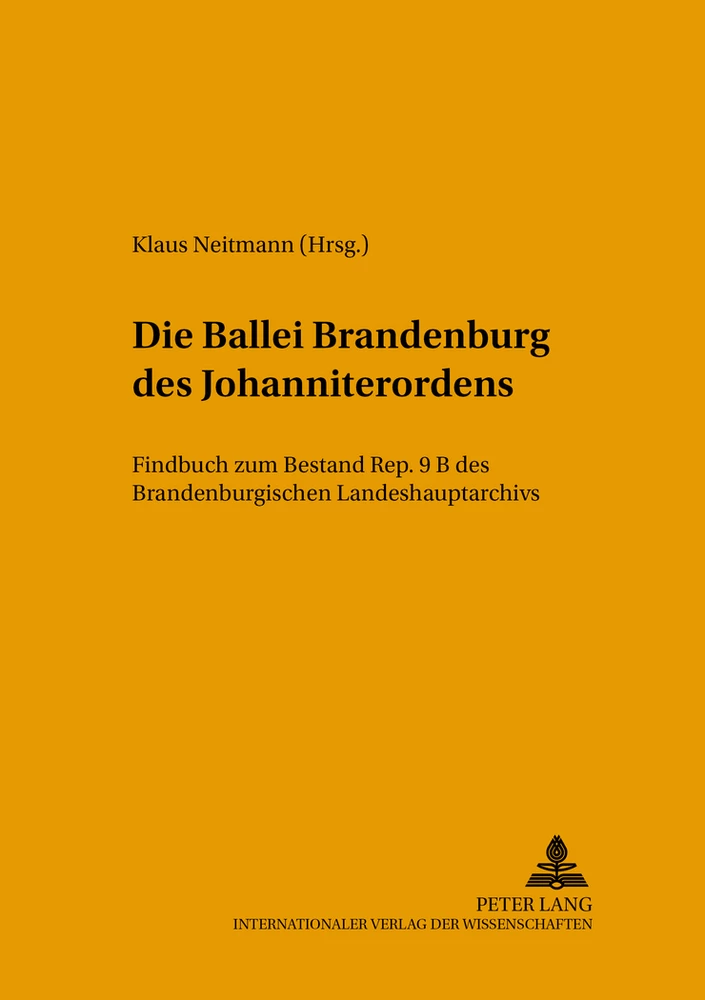 Titel: Die Ballei Brandenburg des Johanniterordens